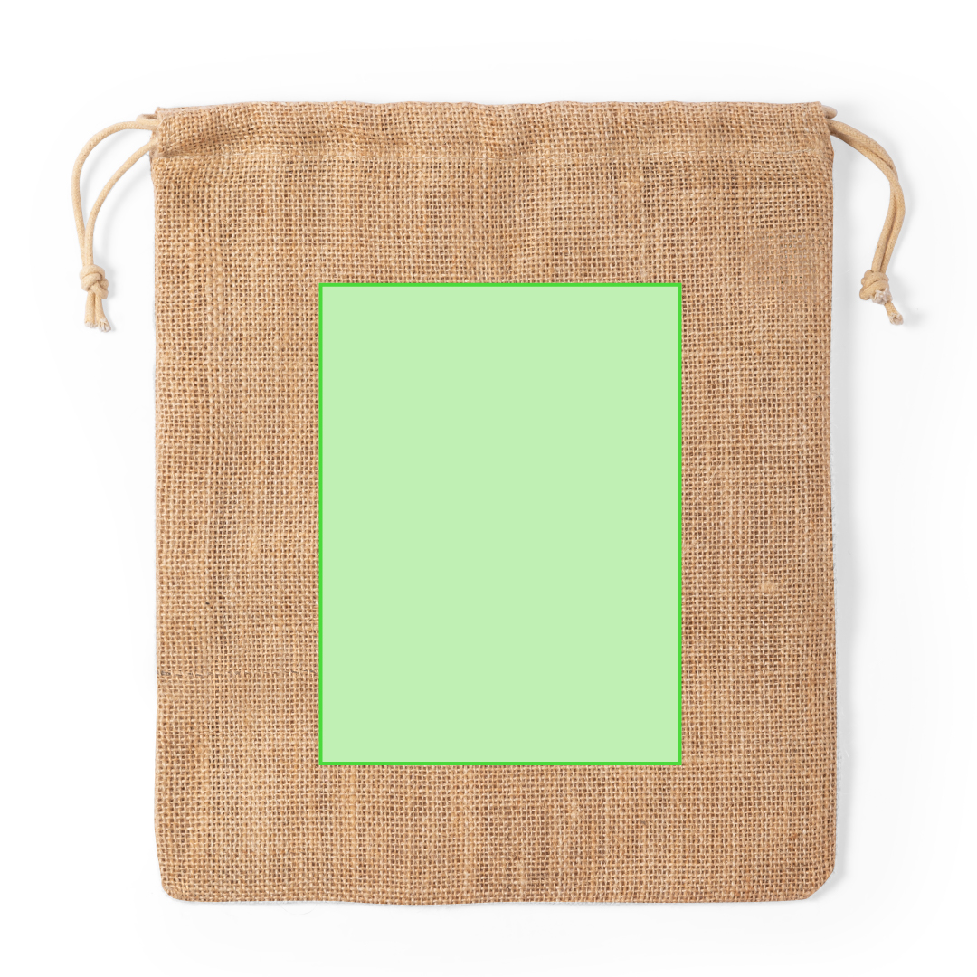 Bolsa de yute de 260 gsm con cierre de cordón — grande 25x30 cm, máxima capacidad en el material más natural