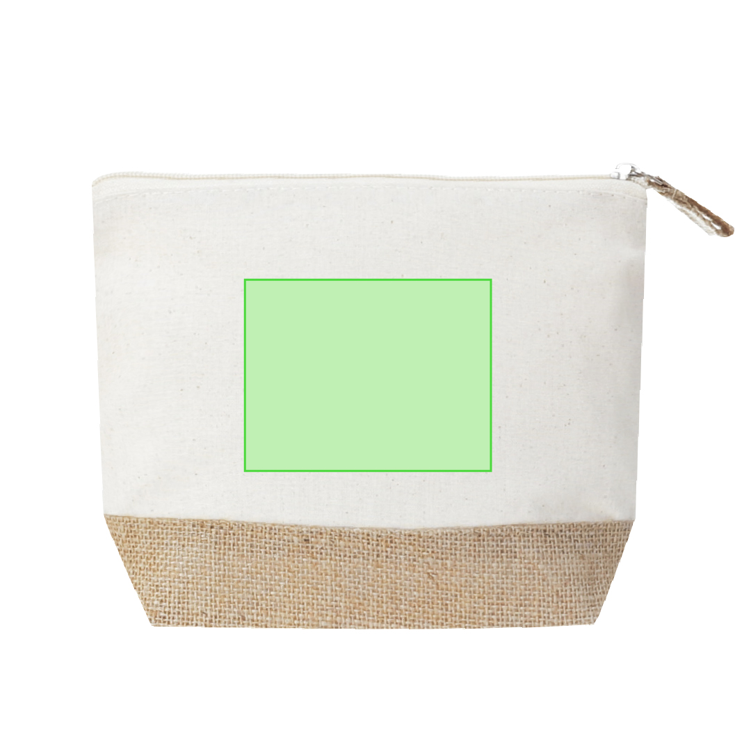 Neceser de yute laminado y algodón 170 g/m² ecológico con asa