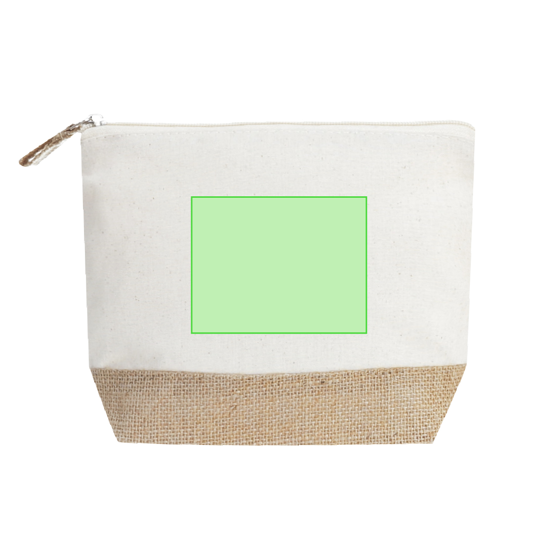 Neceser de yute laminado y algodón 170 g/m² ecológico con asa