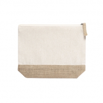 Neceser de yute laminado y algodón 170 g/m² ecológico con asa