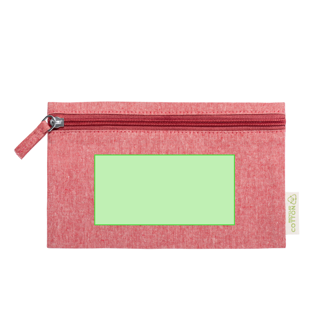 Neceser de algodón reciclado 180 g/m² con bolsillo exterior