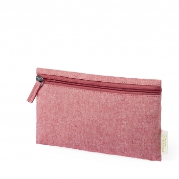Neceser de algodón reciclado 180 g/m² con bolsillo exterior