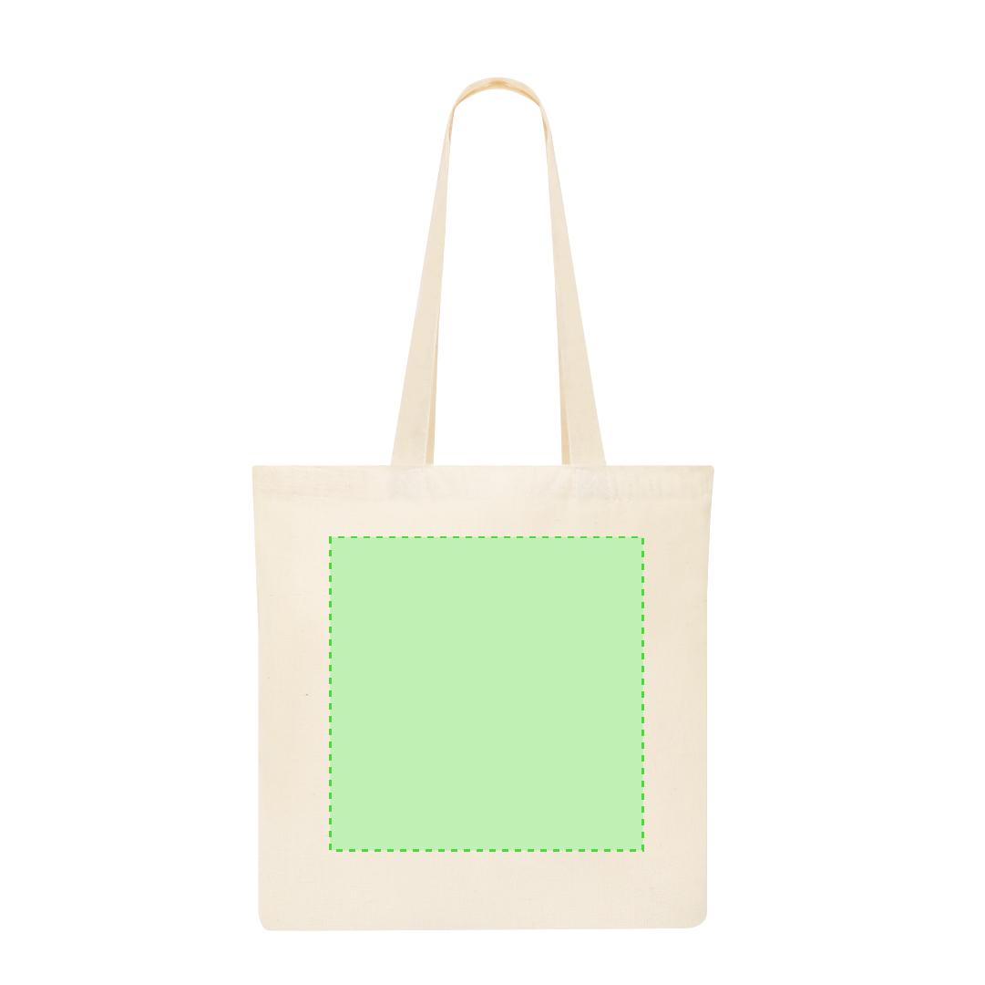 Bolsa tote nature de algodón 140 g/m² con fuelle 45×38 cm