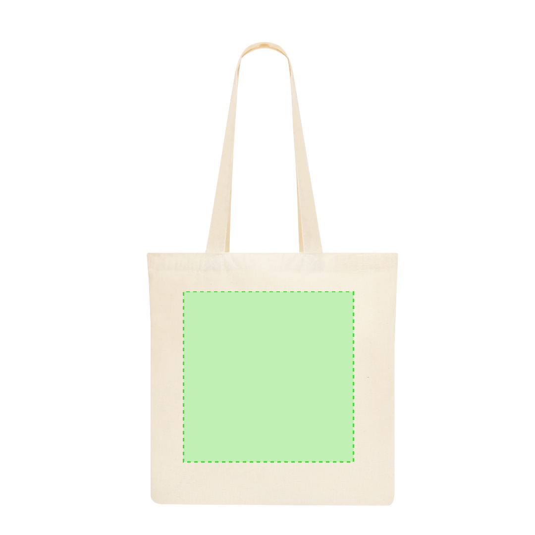 Bolsa tote nature de algodón 140 g/m² con fuelle 45×38 cm