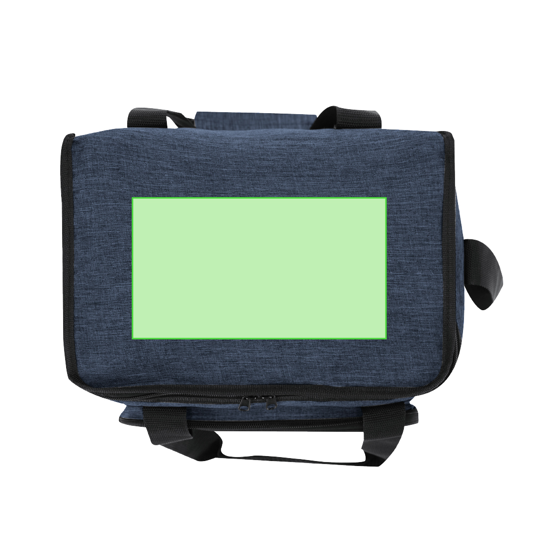 Nevera RPET 600D efecto melange 31 × 24,5 × 20 cm con interior PEVA y bandolera ajustable