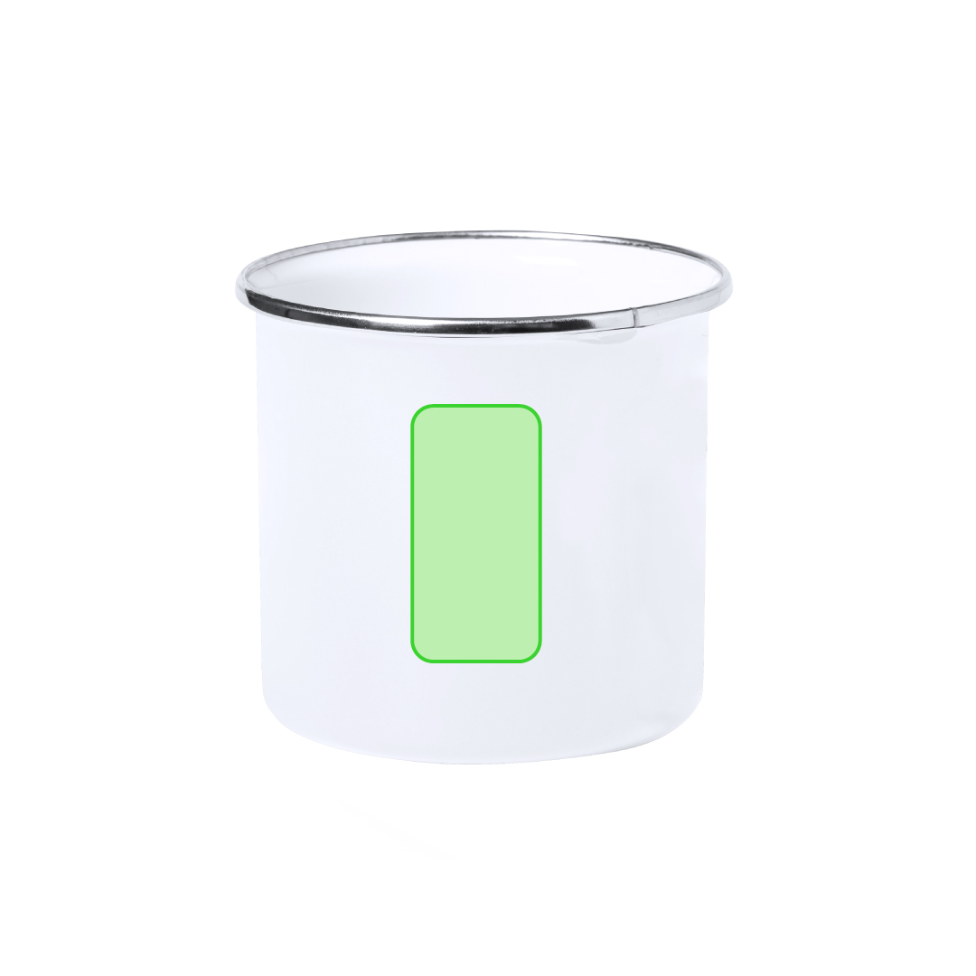 Taza de acero inoxidable con asa lateral 380 ml