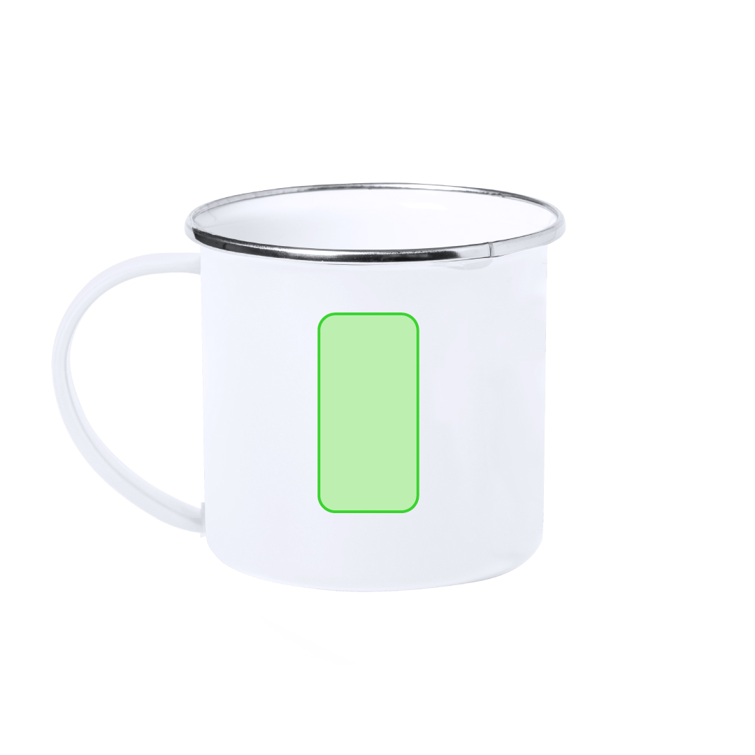 Taza de acero inoxidable con asa lateral 380 ml