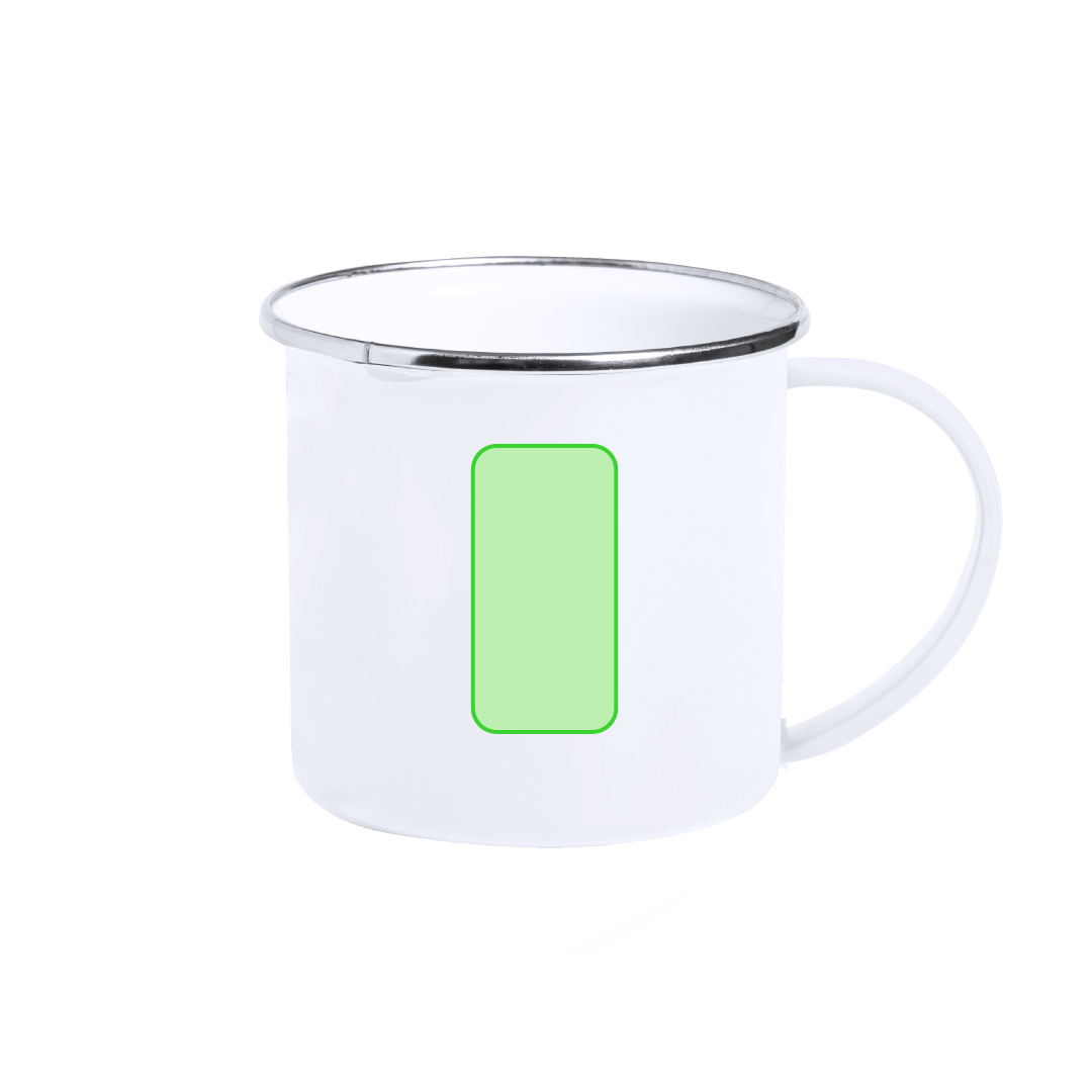 Taza de acero inoxidable con asa lateral 380 ml