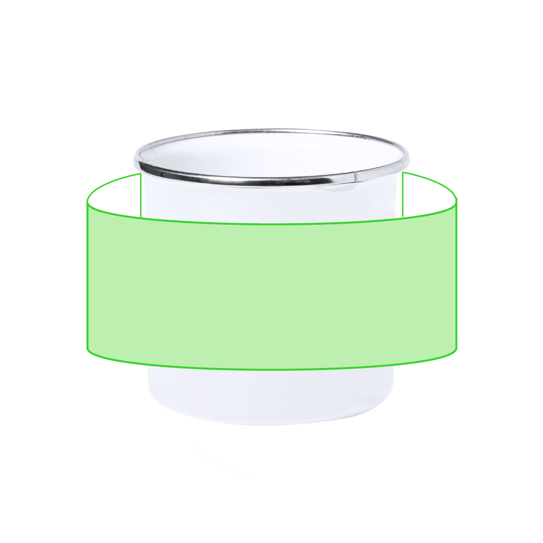 Taza de acero inoxidable con asa lateral 380 ml