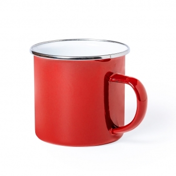 Taza de acero inoxidable con asa lateral 380 ml