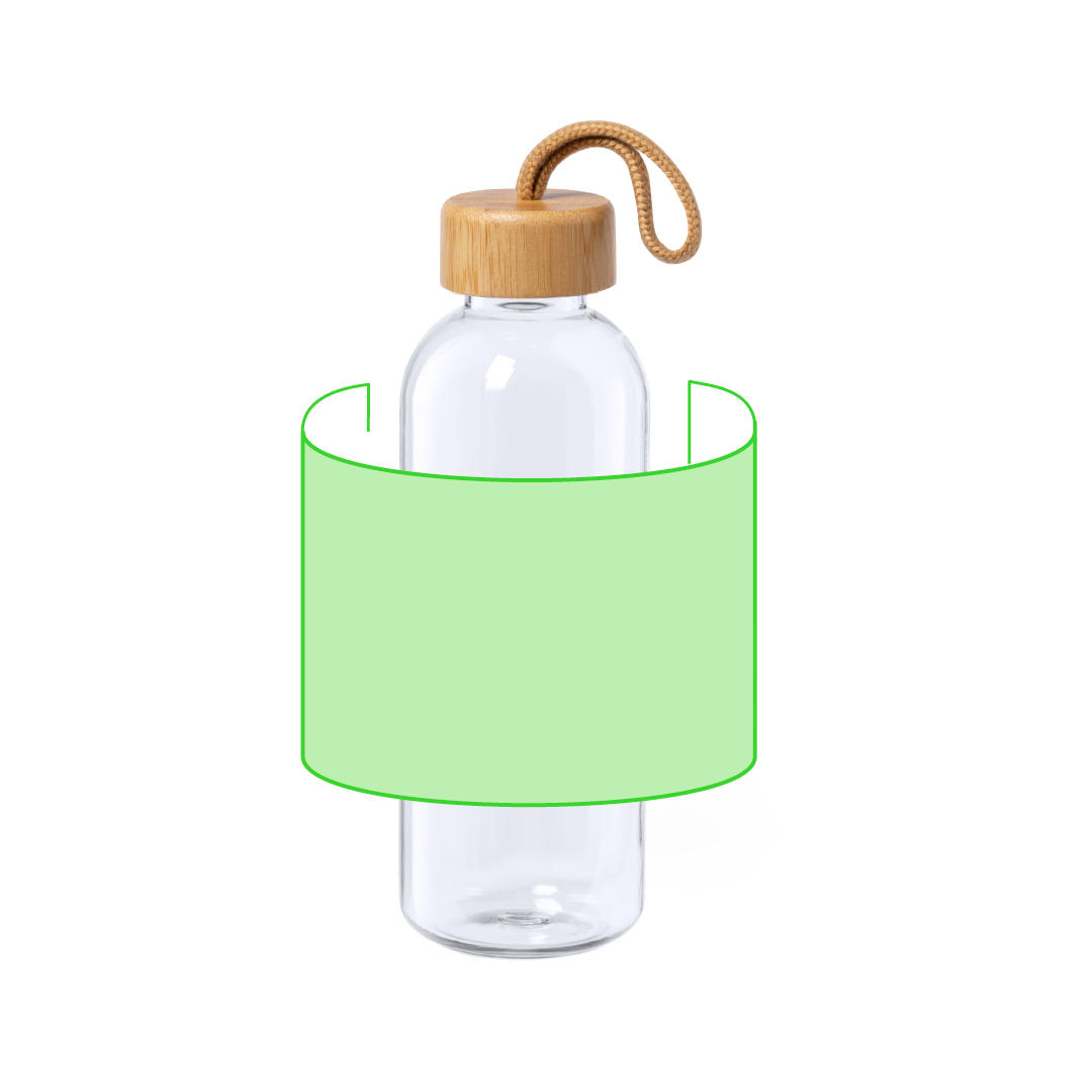Bidón ecológico de cristal con funda de corcho natural 500 ml