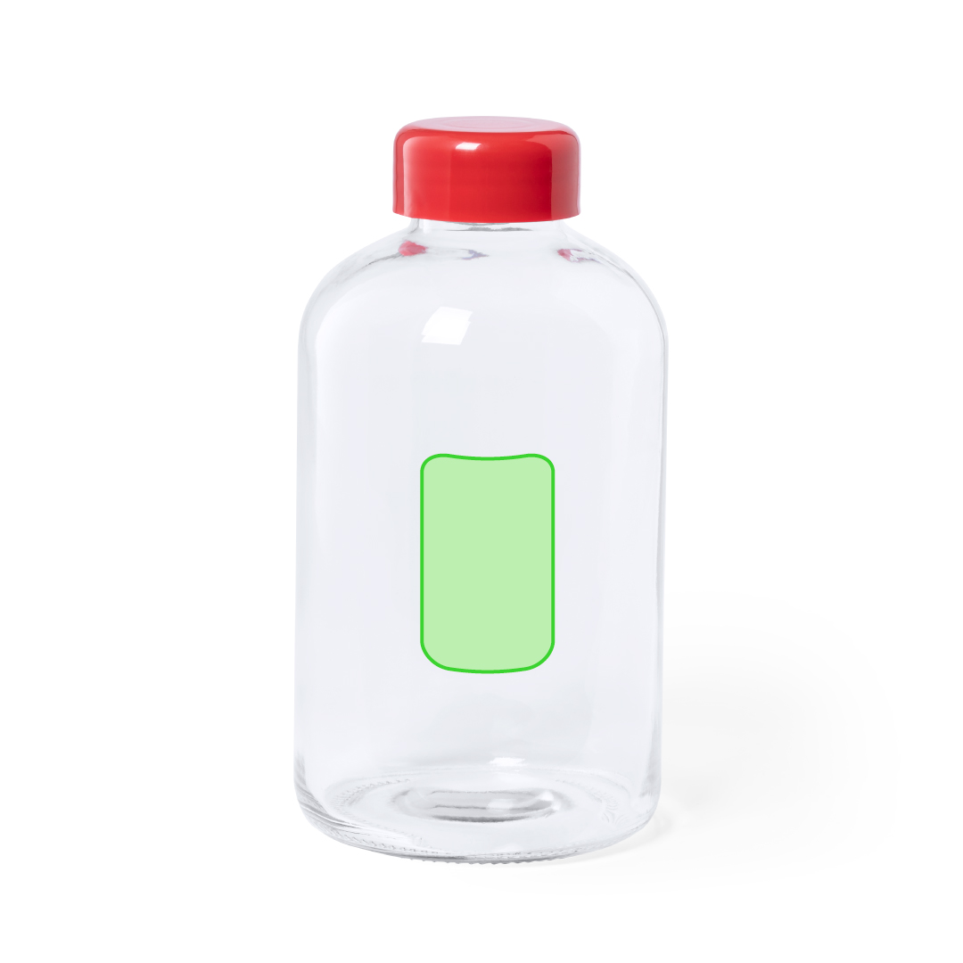 Bidón deportivo ergonómico de cristal con funda Soft Shell 600 ml
