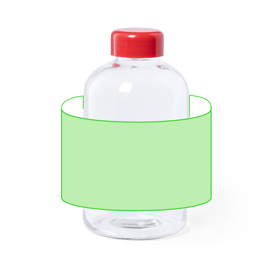 Bidón deportivo ergonómico de cristal con funda Soft Shell 600 ml