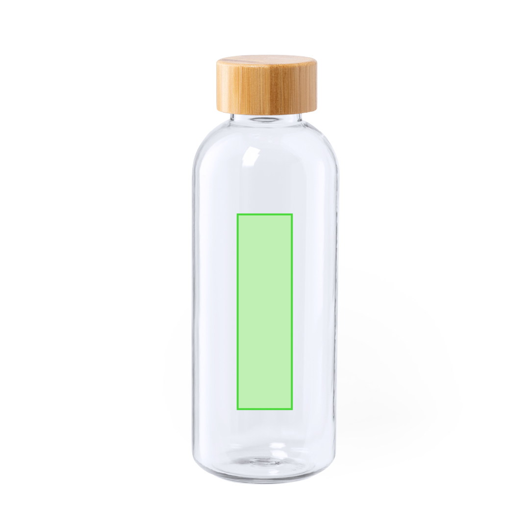 Bidón eco de RPET con tapón de bambú 600 ml