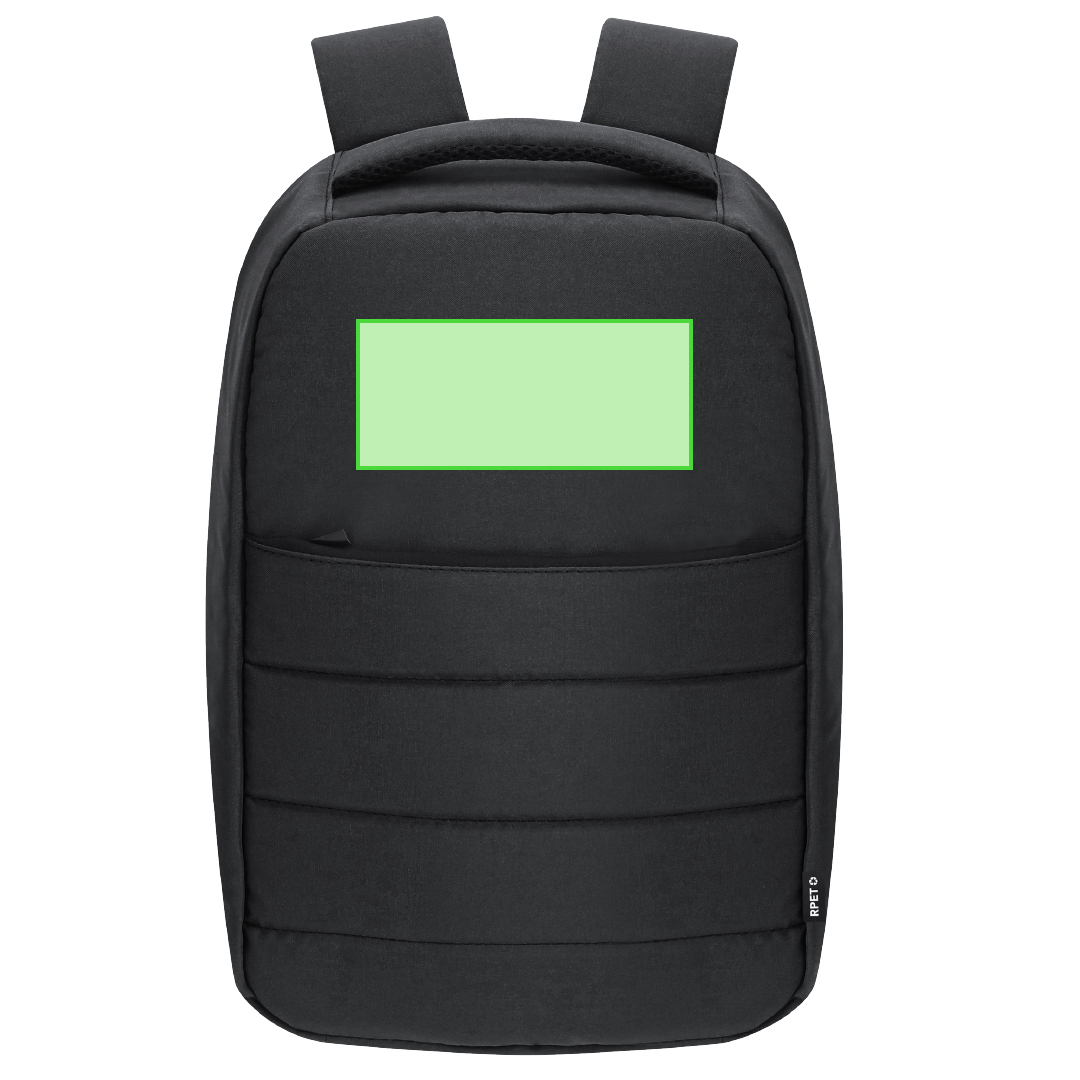 Mochila antirrobo de RPET 300D acolchada total con portátil 15