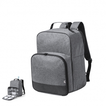 Mochila nevera para picnic de poliéster 600D reciclado 2 servicios con asas acolchadas para 2 personas
