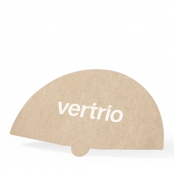 Abanico de línea nature en cartón reciclado de 430 g/m² en tono natural — amplia superficie de marcaje (30,5x17,5 cm)