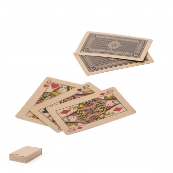 Baraja francesa de cartón reciclado 54 cartas en estuche kraft línea nature