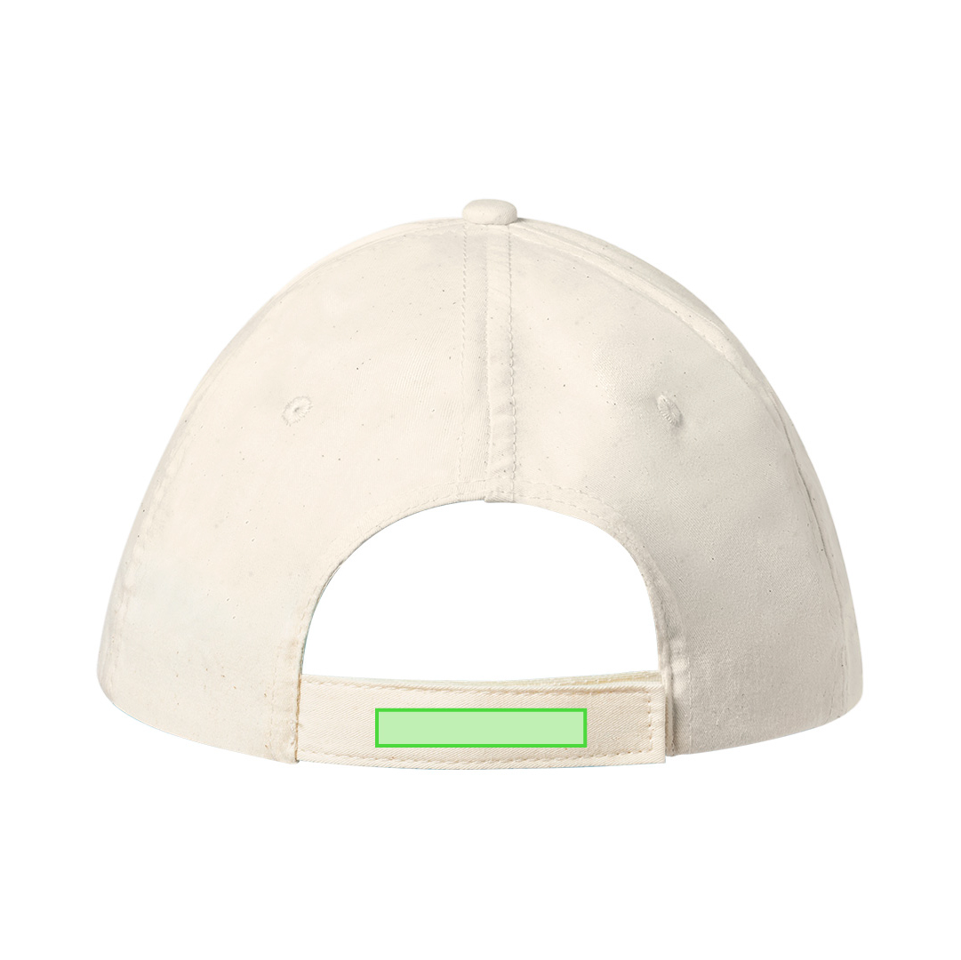 Gorra 5 paneles de algodón orgánico con visera de corcho natural y cierre de velcro