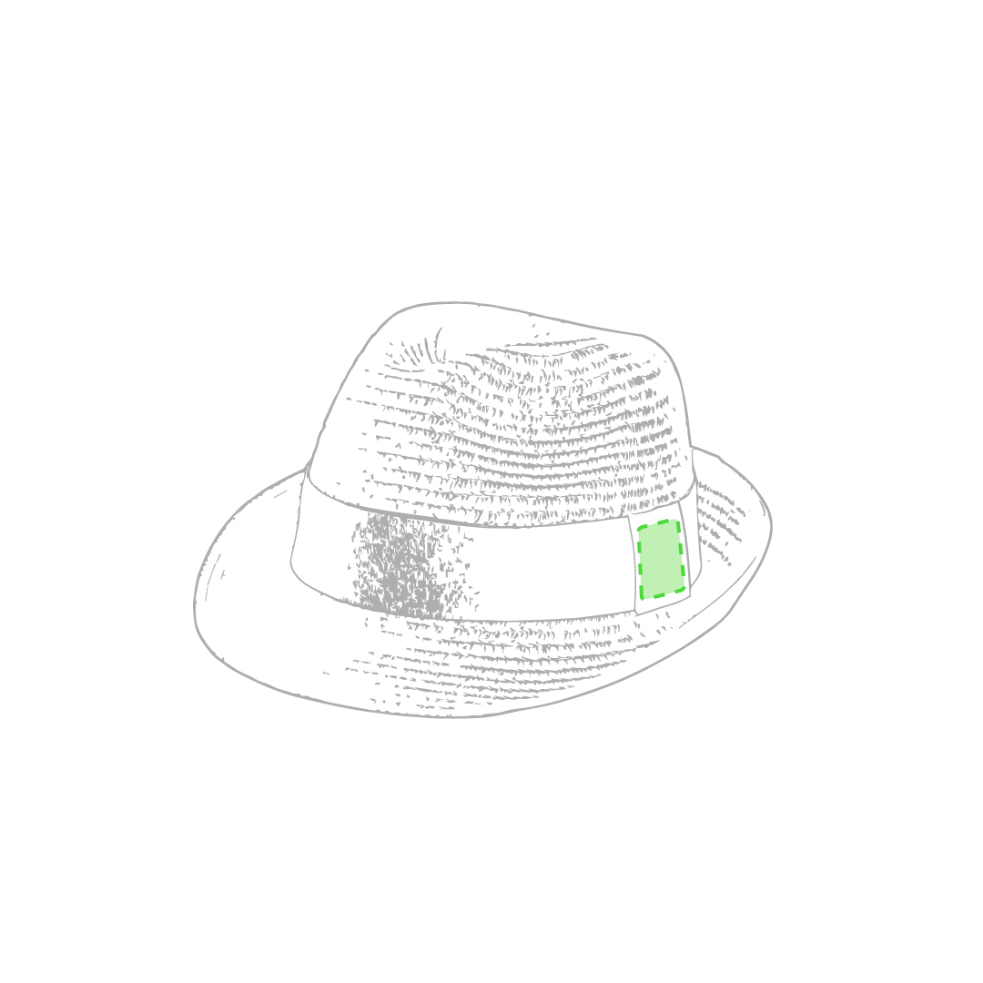 Sombrero de paja de papel sintética ajustable con cinta exterior e interior en variada gama de colores