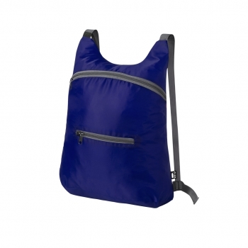 Mochila plegable de RPET 210D ultraligera con bolsillo frontal y esquinas reforzadas