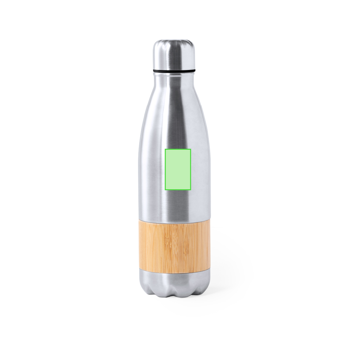 Bidón clásico ligero de acero inoxidable y bambú 750 ml