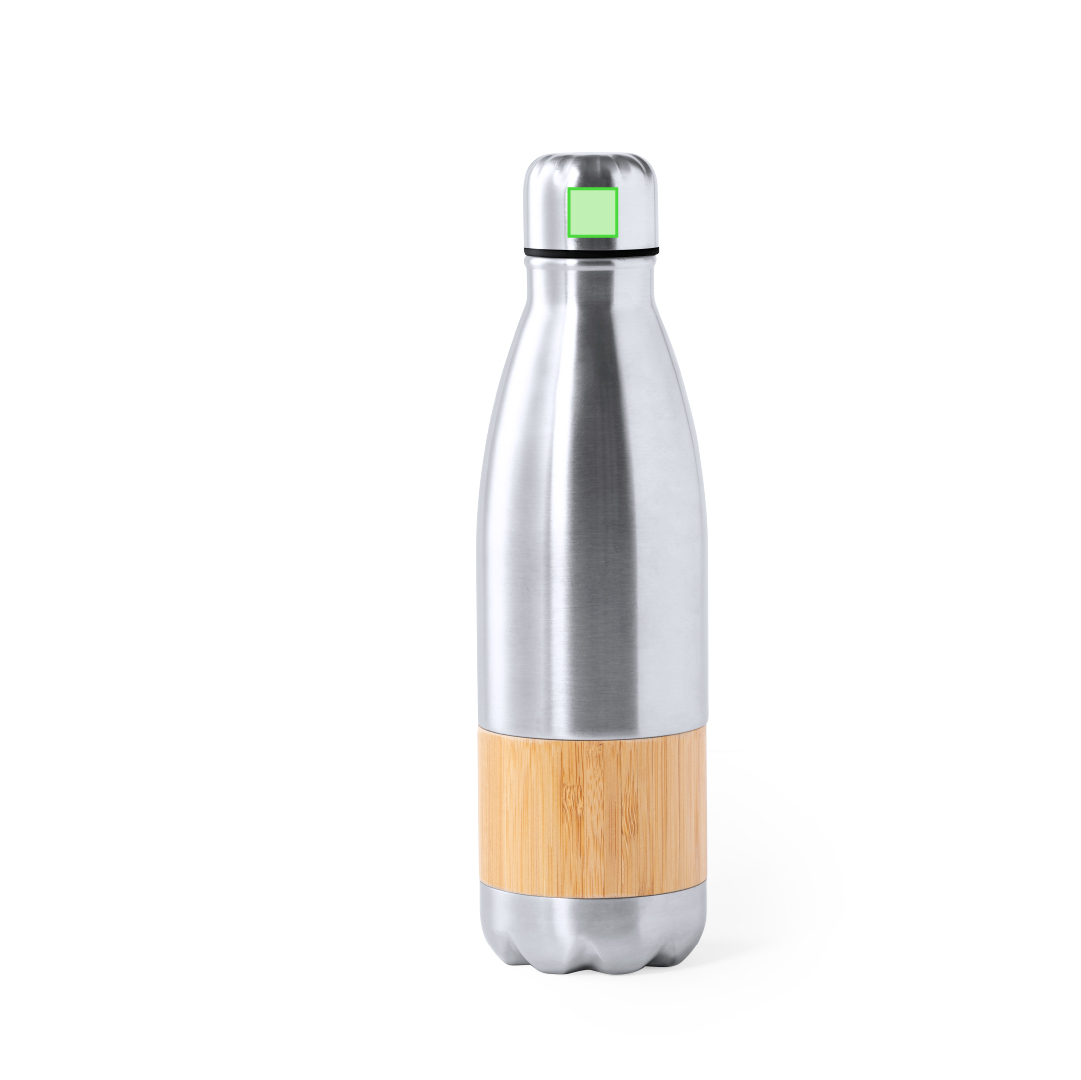 Bidón clásico ligero de acero inoxidable y bambú 750 ml