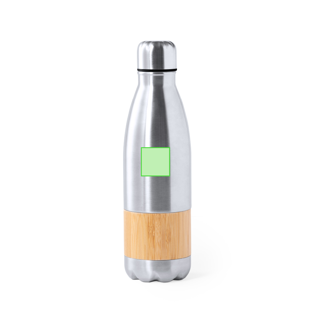 Bidón clásico ligero de acero inoxidable y bambú 750 ml