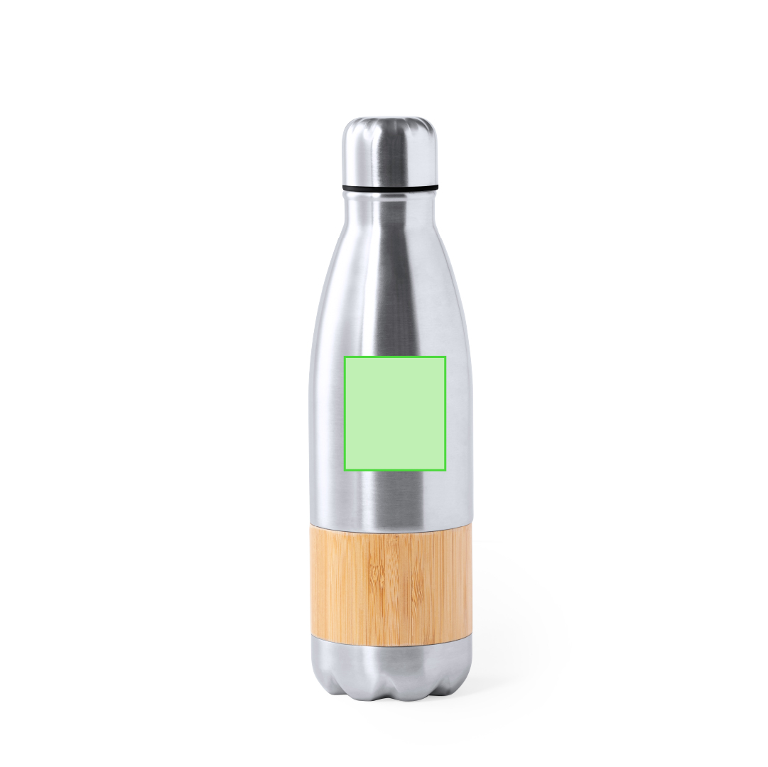 Bidón clásico ligero de acero inoxidable y bambú 750 ml