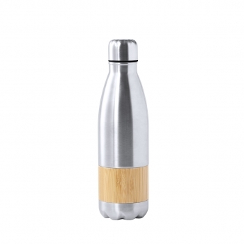 Bidón clásico ligero de acero inoxidable y bambú 750 ml