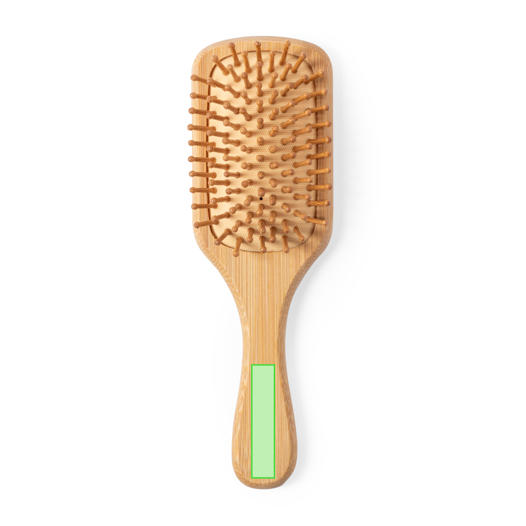 Cepillo de bambú pulido línea nature con amplia superficie de marcaje