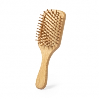 Cepillo de bambú pulido línea nature con amplia superficie de marcaje