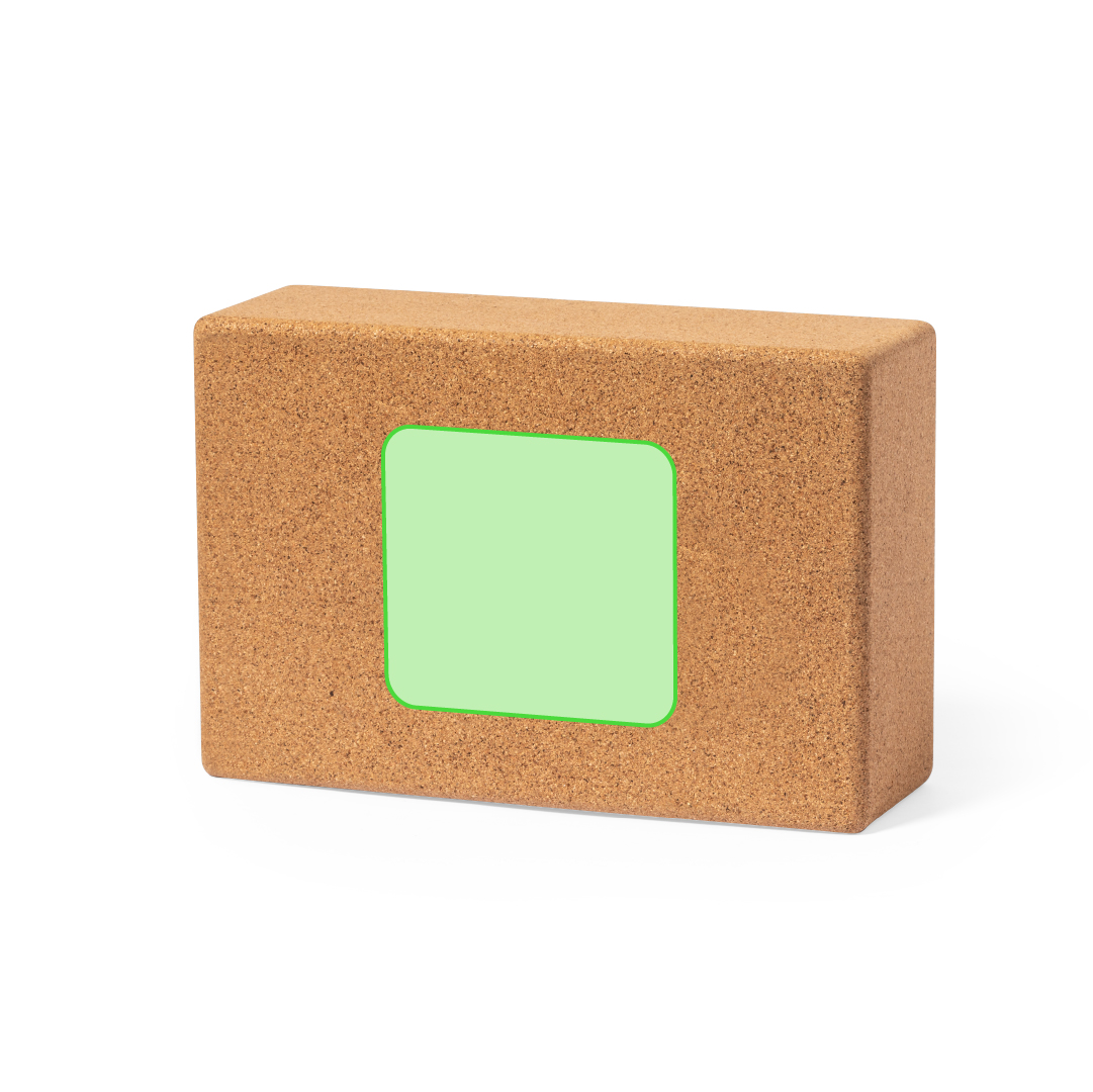Bloque de yoga de corcho con funda