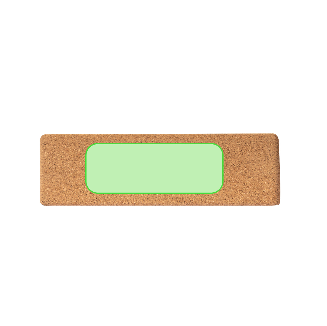 Bloque de yoga de corcho con funda