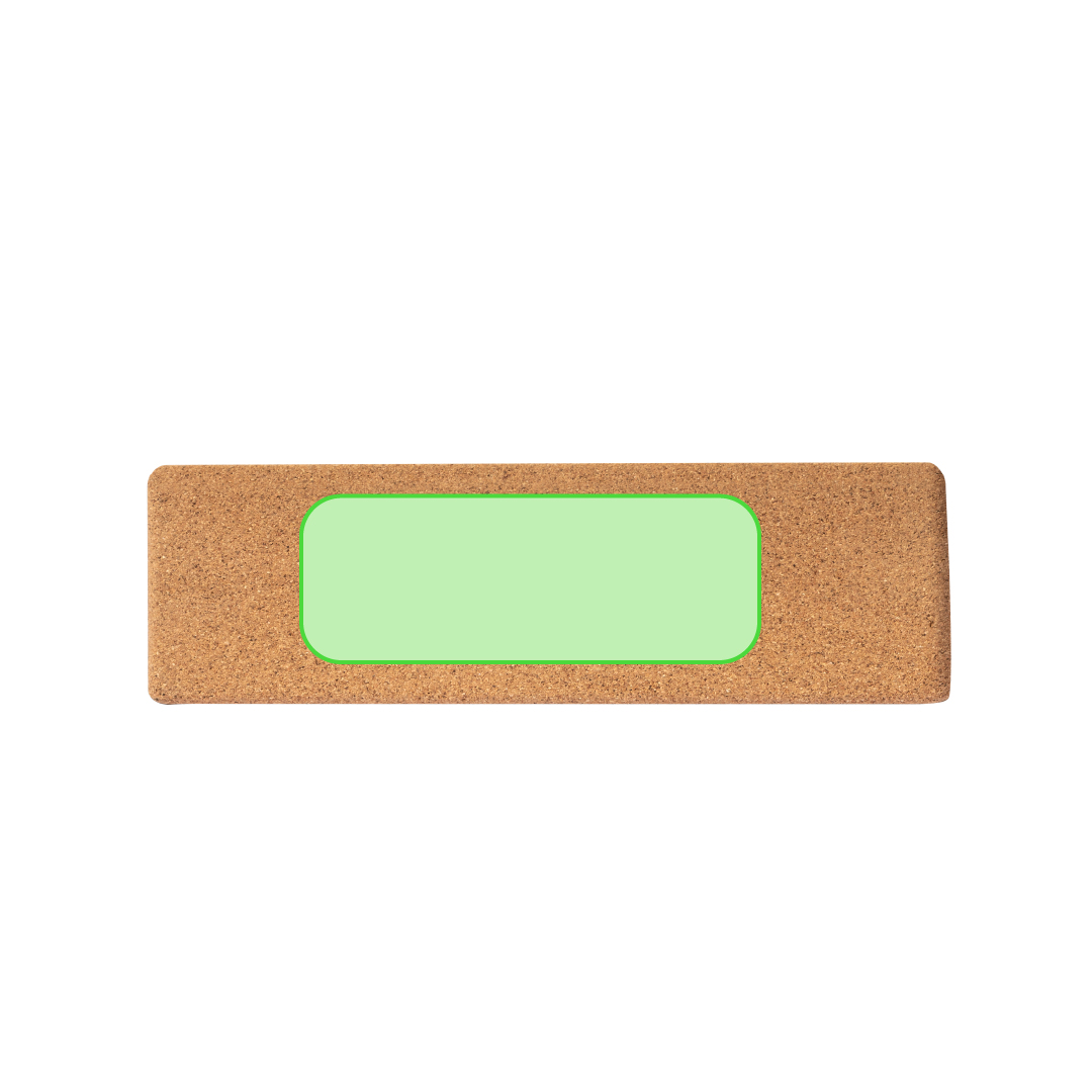 Bloque de yoga de corcho con funda