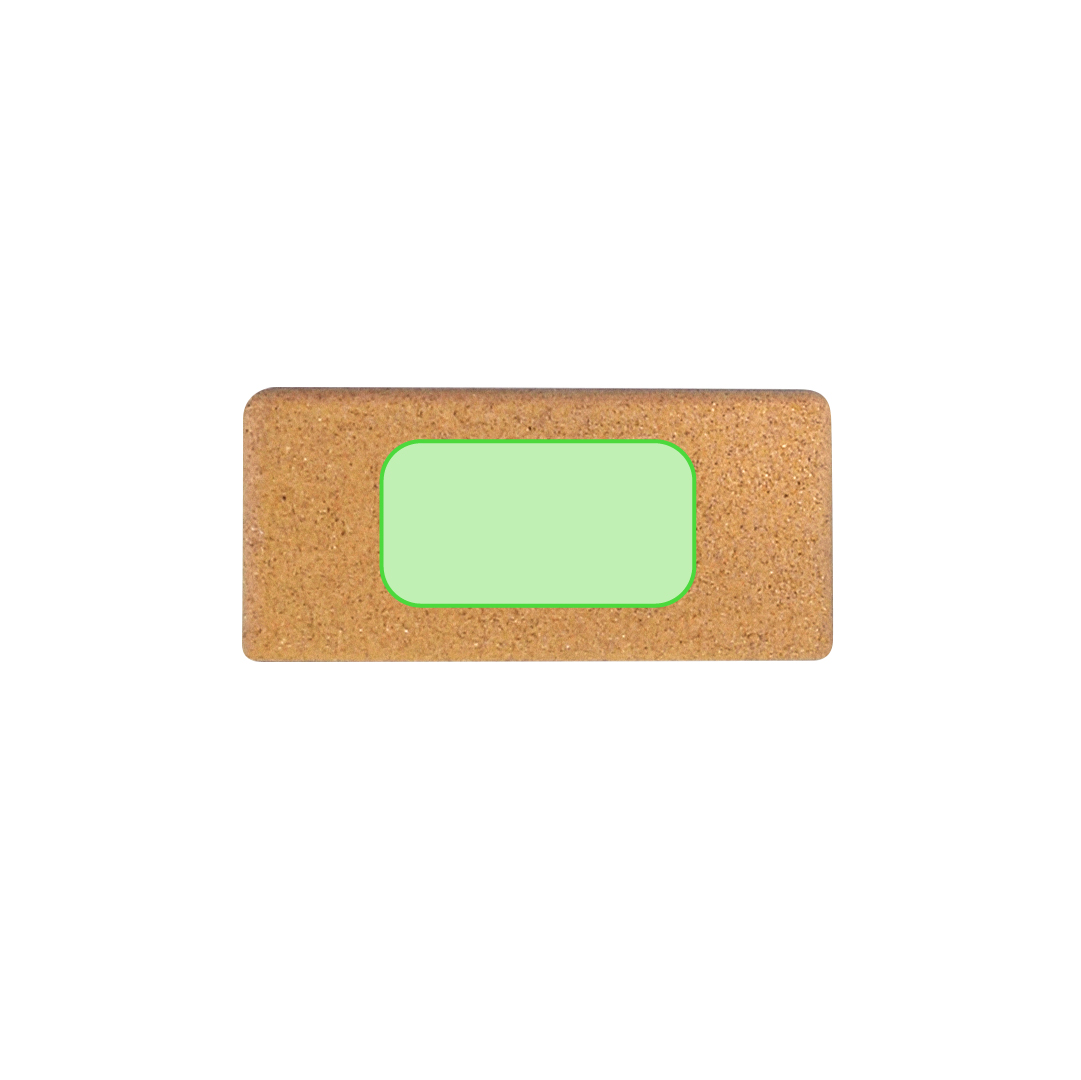 Bloque de yoga de corcho con funda