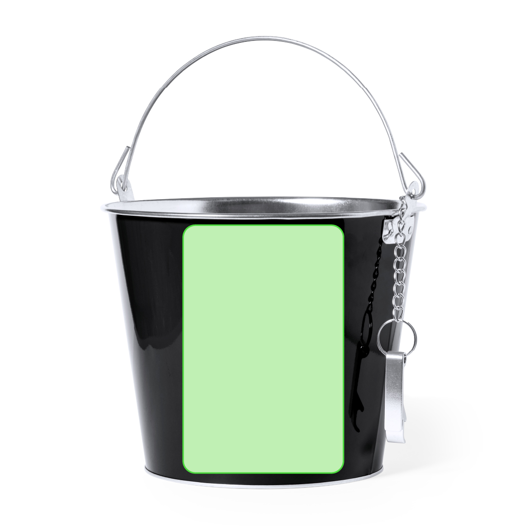 Cubo metálico de 6 L con interior galvanizado exterior en colores y abridor