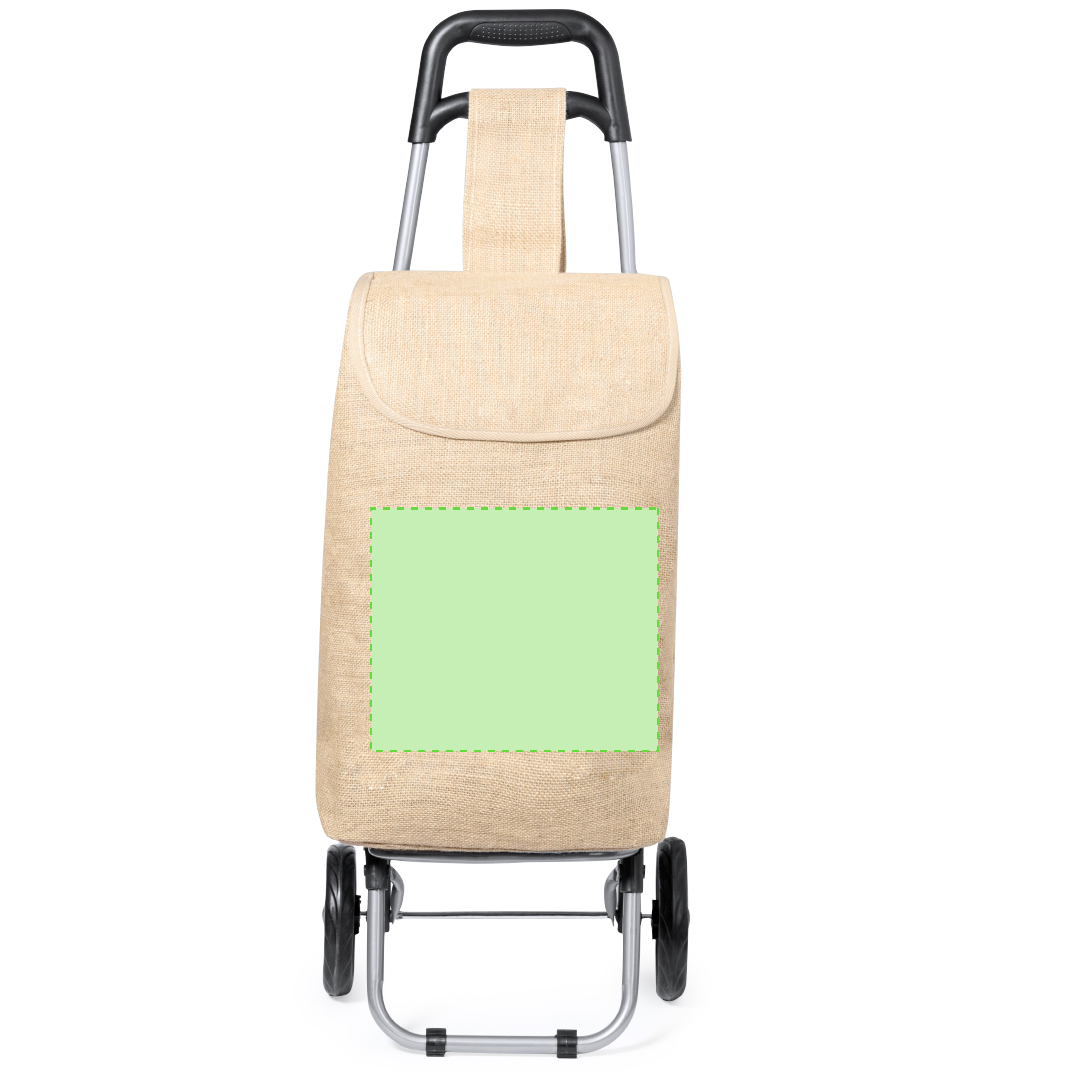 Carro de la compra plegable de yute 30×52 cm natural
