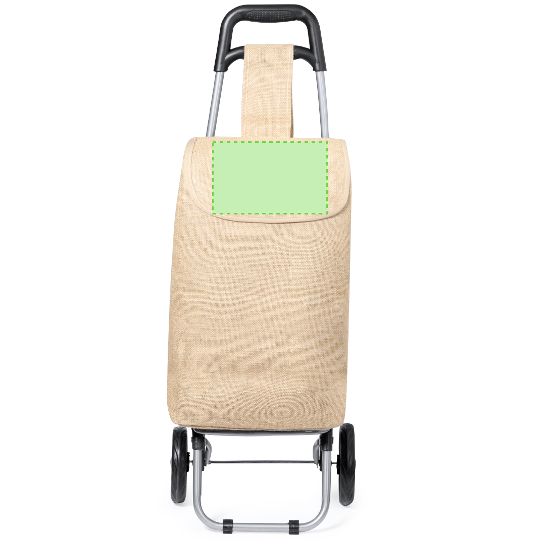 Carro de la compra plegable de yute 30×52 cm natural
