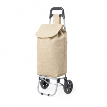 Carro de la compra plegable de yute 30×52 cm natural