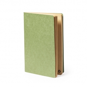 Libreta corporativa de cartón reciclado de 60 hojas con anillas
