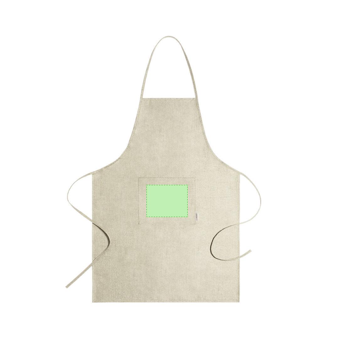 Delantal de cocina de cáñamo 100% natural