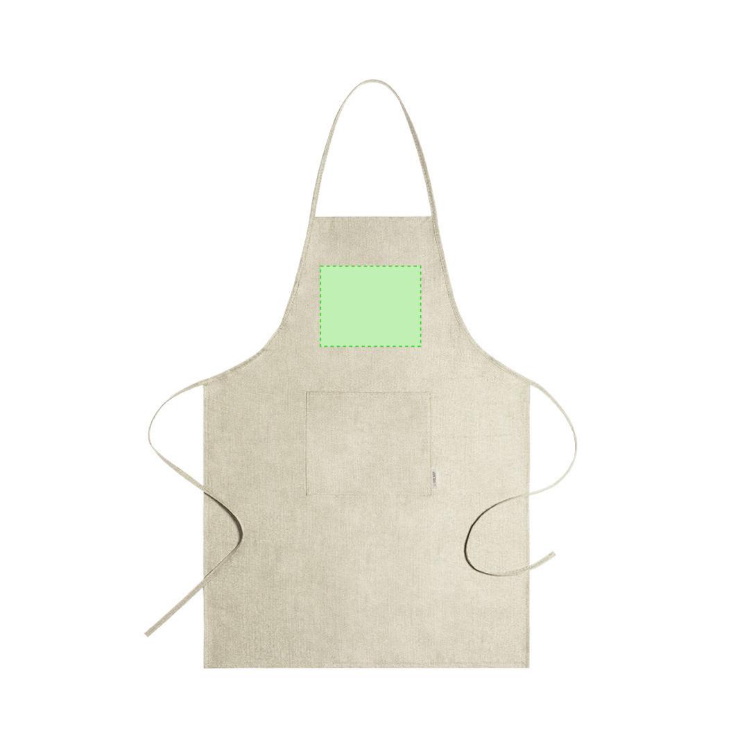 Delantal de cocina de cáñamo 100% natural