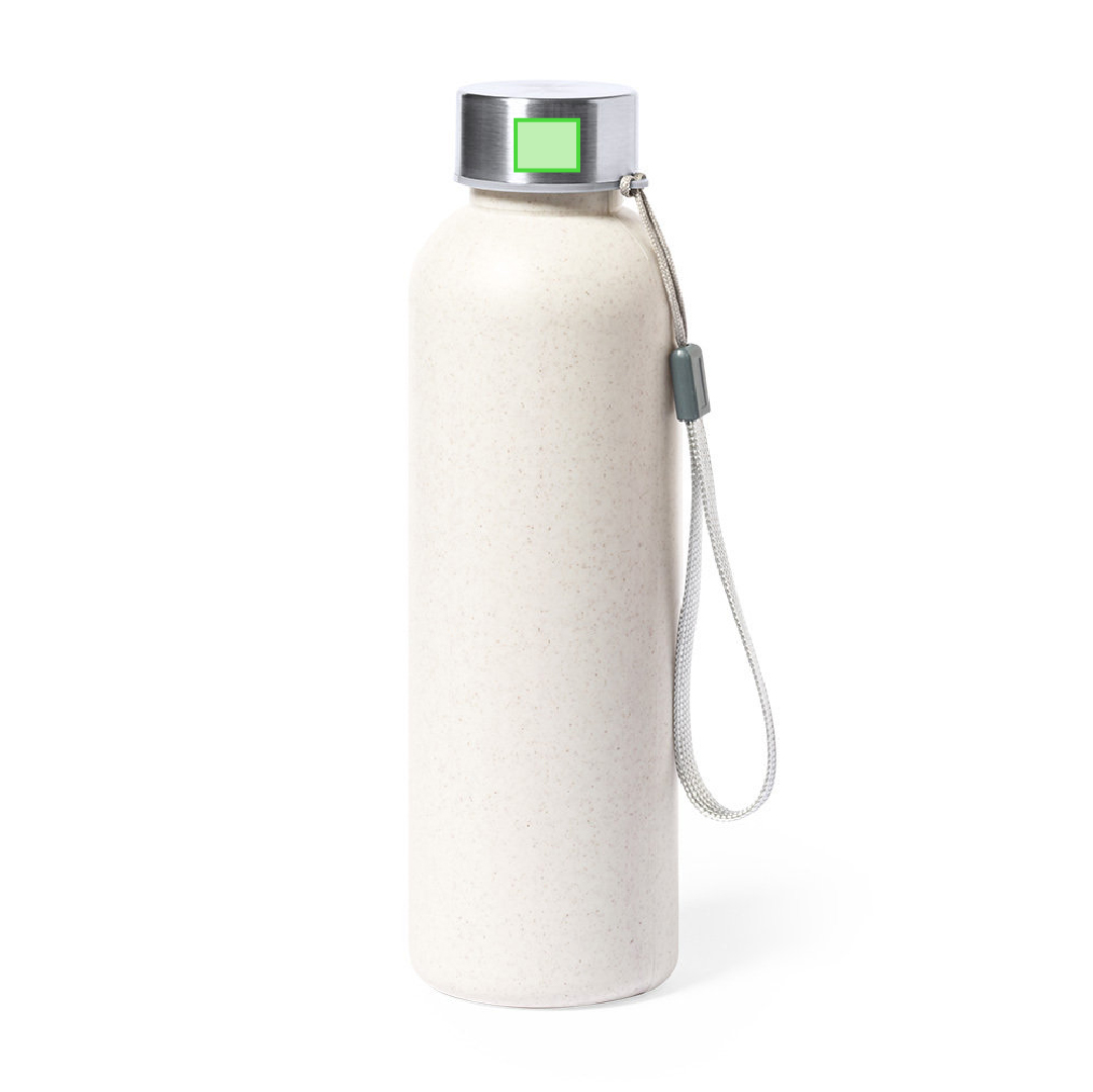 Bidón deportivo de PE con base de acero inoxidable 600 ml