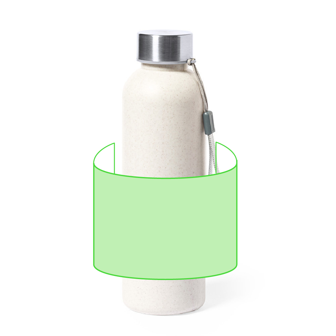 Bidón deportivo de PE con base de acero inoxidable 600 ml