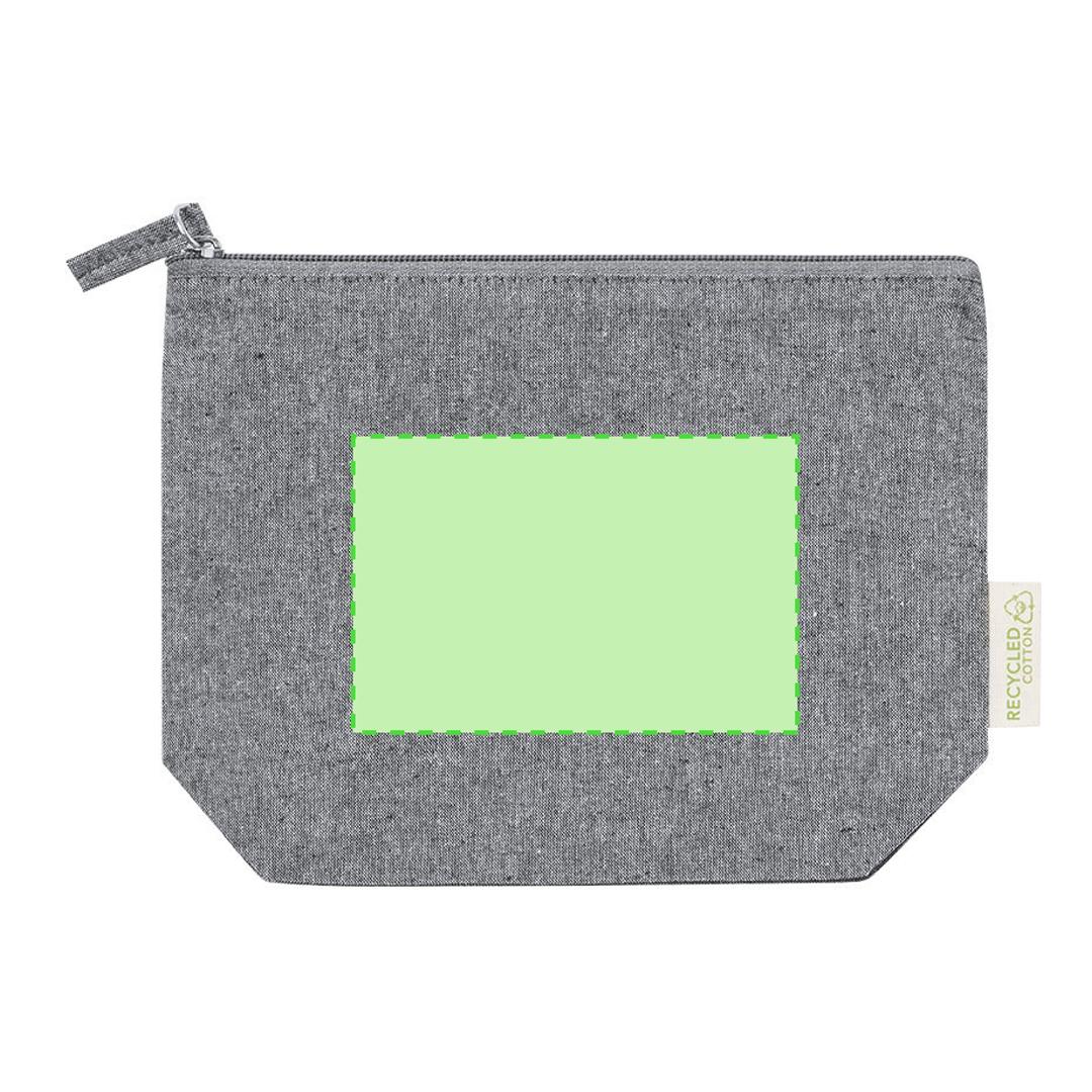 Neceser de algodón reciclado 180 g/m² natural con cremallera metálica