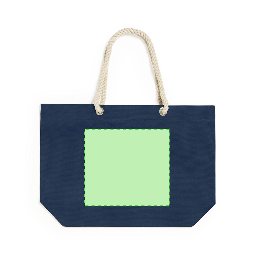 Bolsa de algodón 220 g/m² asas largas tote robusto 38×42 cm