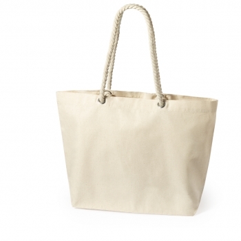 Bolsa de algodón 220 g/m² asas largas tote robusto 38×42 cm