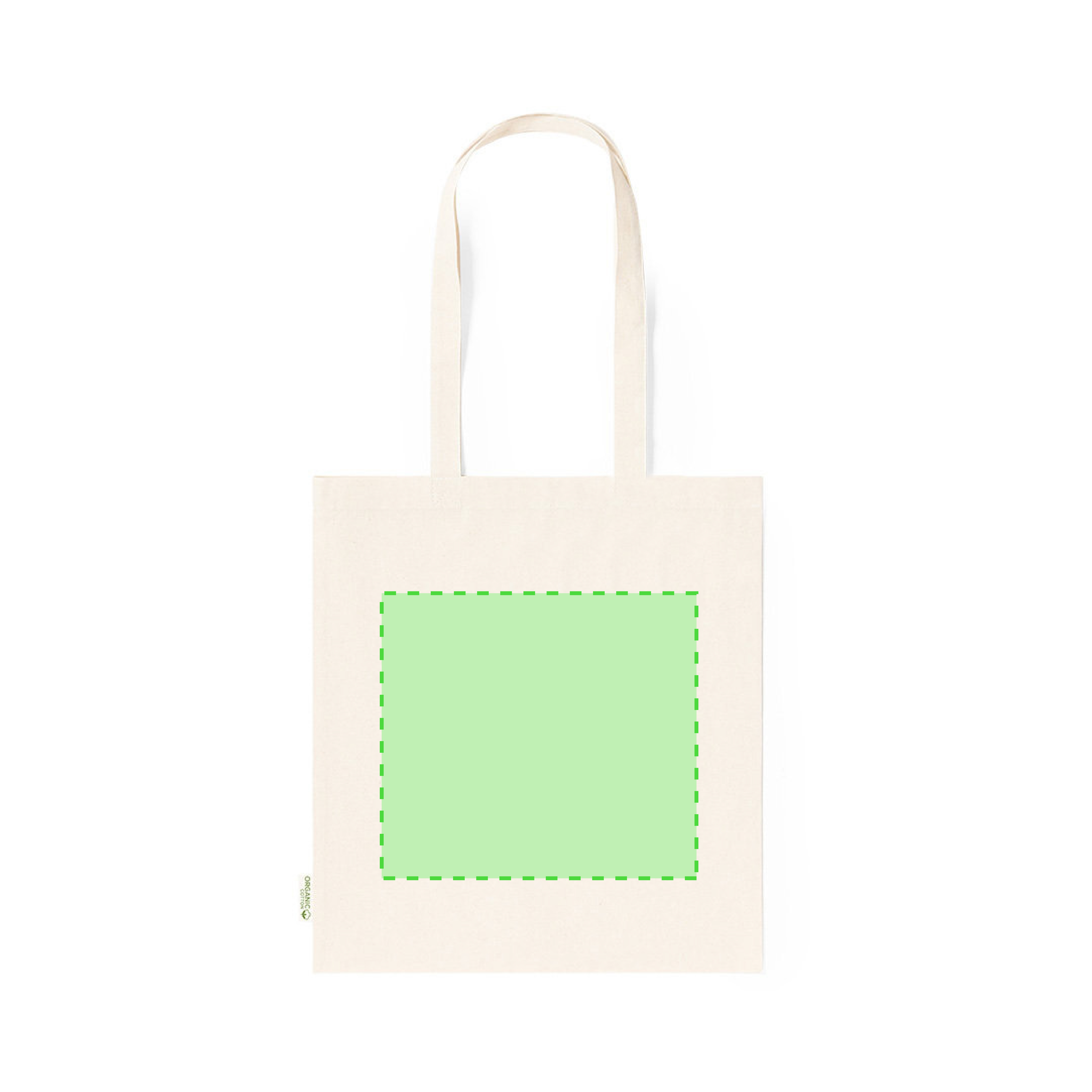 Bolsa de algodón orgánico 180 g/m² hangtag cartón reciclado