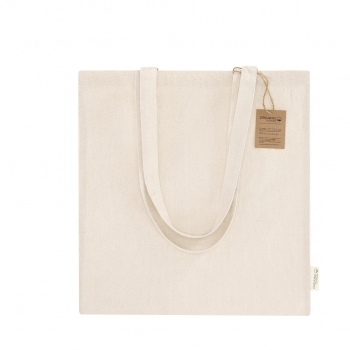 Bolsa de algodón orgánico 180 g/m² hangtag cartón reciclado